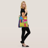 Collage Abstrakt Farbige 90er Tasche (Am Model)
