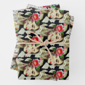 Collage Art | Hübsche Frauen mit Typografie Geschenkpapier Set (Beispiel)