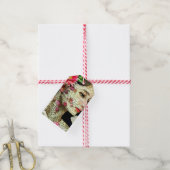 Collage Art | Hübsche Frauentyppografie Geschenkanhänger (Mit Garn)