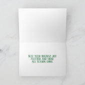 Collage Art Insektenkunst BUTTERFLY XMAS LIGHTS Karte (Innenseite)