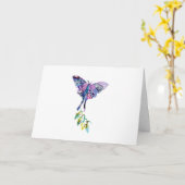 Collage Art Insektenkunst BUTTERFLY XMAS LIGHTS Karte (Gelbe Blume)