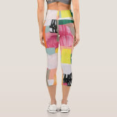 Collage Art, modern bunt abstrakt. Capri Leggings (Rückseite)