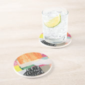 Collage Art, modern bunt abstrakt. Getränkeuntersetzer (Seite)