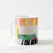 Collage Art, modern bunt abstrakt. Kaffeetasse (Vorderseite Links)