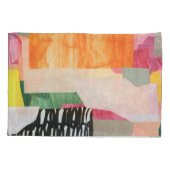 Collage Art, modern bunt abstrakt. Kissenbezug (Rückseite)