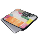Collage Art, modern bunt abstrakt. Laptopschutzhülle (Vorne Knopf)