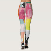 Collage Art, modern bunt abstrakt. Leggings (Rückseite)