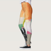 Collage Art, modern bunt abstrakt. Leggings (Links)
