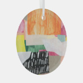 Collage Art, modern bunt abstrakt. Ornament Aus Glas (Vorderseite Rechts)