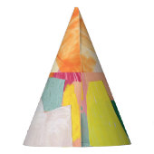Collage Art, modern bunt abstrakt. Partyhütchen (Rückseite)