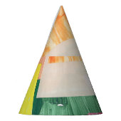 Collage Art, modern bunt abstrakt. Partyhütchen (Links)