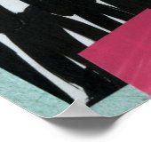 Collage Art, modern bunt abstrakt. Poster (Ecke)