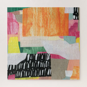 Collage Art, modern bunt abstrakt. Puzzle