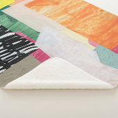Collage Art, modern bunt abstrakt. Sherpadecke (3/4)