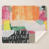 Collage Art, modern bunt abstrakt. Sherpadecke (Vorderseite (Horizontal))