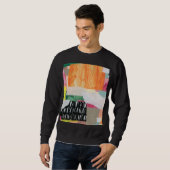 Collage Art, modern bunt abstrakt. Sweatshirt (Vorne ganz)