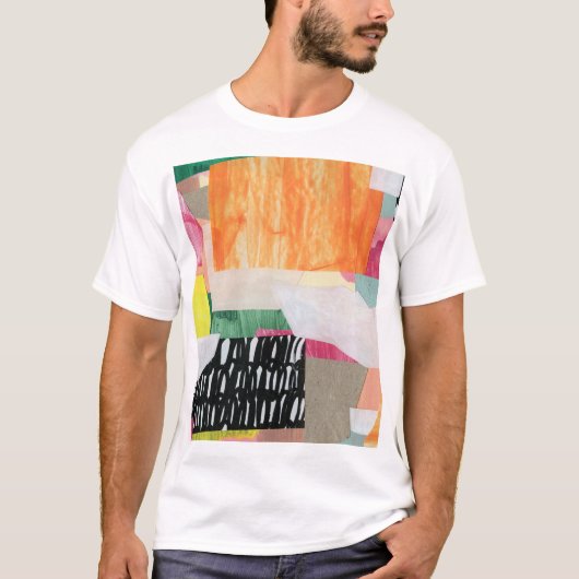 Collage Art, modern bunt abstrakt. T-Shirt (Vorderseite)