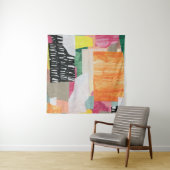 Collage Art, modern bunt abstrakt. Wandteppich (Beispiel (Horizontal))