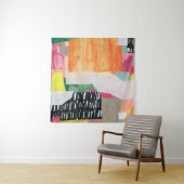 Collage Art, modern bunt abstrakt. Wandteppich (Beispiel)