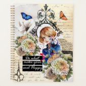 Collage Art November Chrysanthemum Planer (Vorderseite)