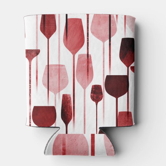 Collage Art: Party Drinks Muster. Dosenkühler (Rückseite)