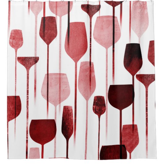 Collage Art: Party Drinks Muster. Duschvorhang (Vorderseite)