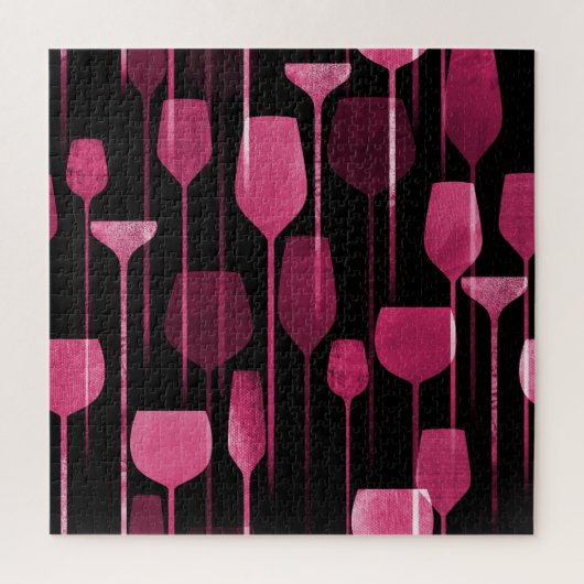 Collage Art: Party Drinks Muster. Puzzle (Vertikal)