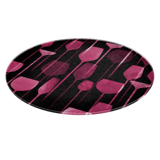 Collage Art: Party Drinks Muster. Schneidebrett (Ecke)