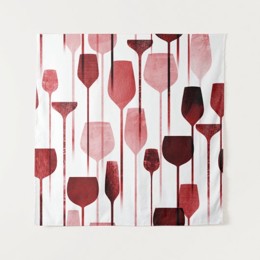 Collage Art: Party Drinks Muster. Wandteppich (Vorderseite)