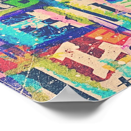 Collage Art Poster oder Decoupage Paper (Ecke)