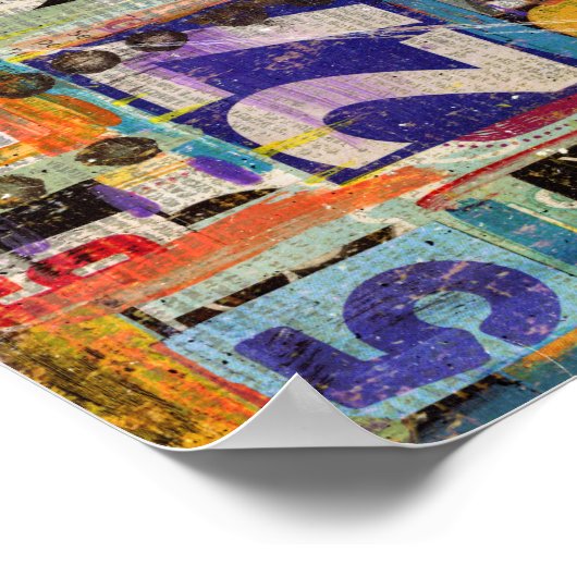 Collage Art Poster oder Decoupage Paper (Ecke)