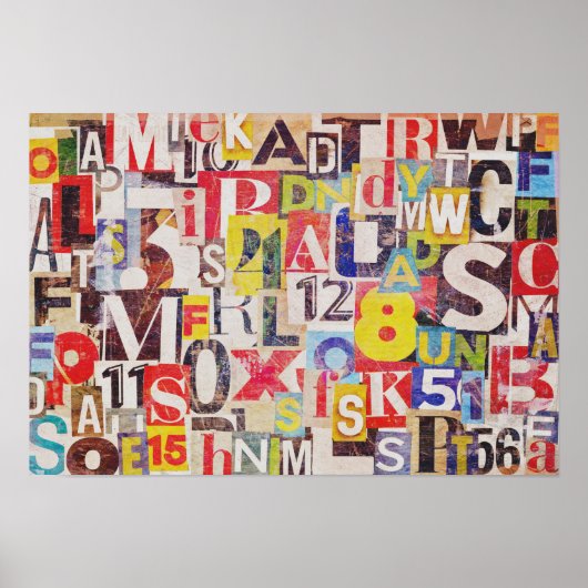 Collage Art Poster oder Decoupage Paper (Vorne)