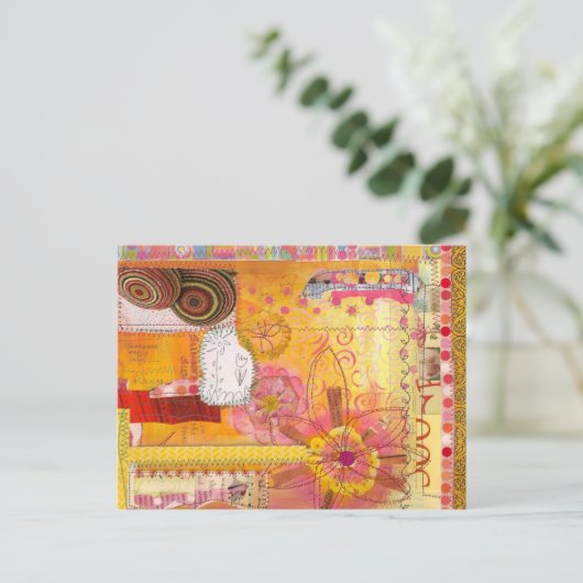 Collage Art Postkarte (Stehend Vorderseite)