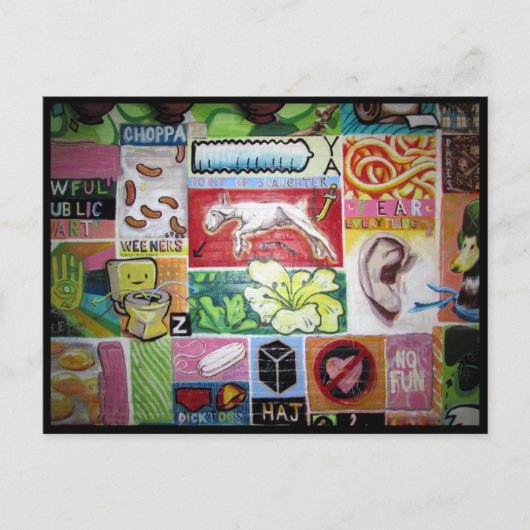 Collage Art Postkarte (Vorderseite)