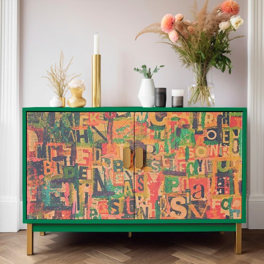 Collage Art Wrapping oder Decoupage Paper Geschenkpapier