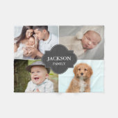 Collage aus dem Foto "personalisierte Familienname Fleecedecke (Vorderseite (Horizontal))