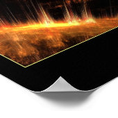 Collage aus digitalgrünem Fraktal Poster (Ecke)