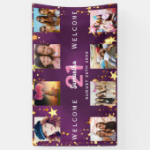 Collage aus lila Foto Banner (Vertikal)