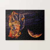 Collage aus Wildtieren mit Fuchs, Igel und Bernste Puzzle (Horizontal)