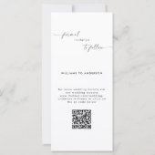 Collage B/W Foto Long Wedding Save the Date (Rückseite)