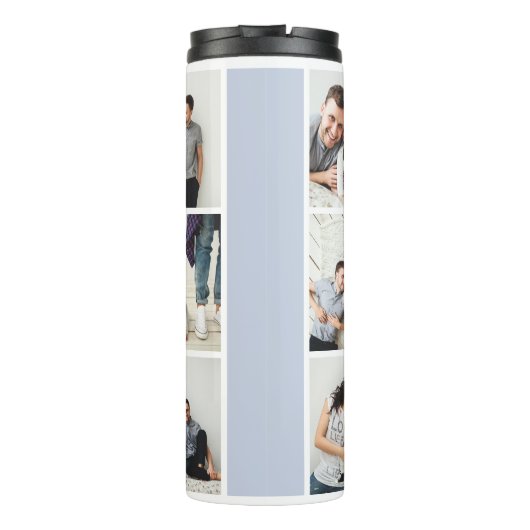 Collage | Blau Thermosbecher (Rückseite)