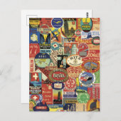 Collage bon Reise Postkarte (Vorne/Hinten)