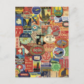 Collage bon Reise Postkarte (Vorderseite)