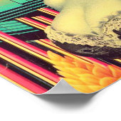 Collage Button-up für Retrofuturismus Poster (Ecke)