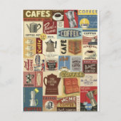 Collage Café Postkarte (Vorderseite)