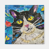 Collage Cat Magnet (Vorne)