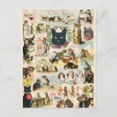 Collage Chats Postkarte (Vorderseite)