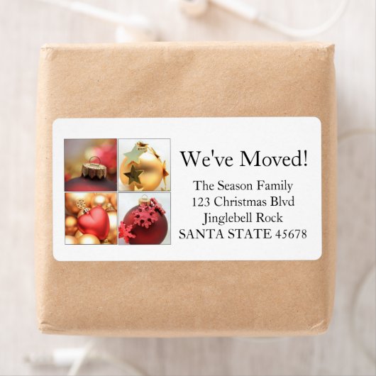 Collage Christmas Address Label (Insitu)