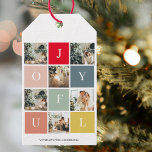 Collage Christmas Foto | Farbenfrohe Freude Geschenkanhänger<br><div class="desc">Collage Christmas Foto | Farbenfrohe Freude</div>