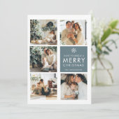 Collage Christmas Foto | Frohe Weihnachten | Blau (Stehend Vorderseite)